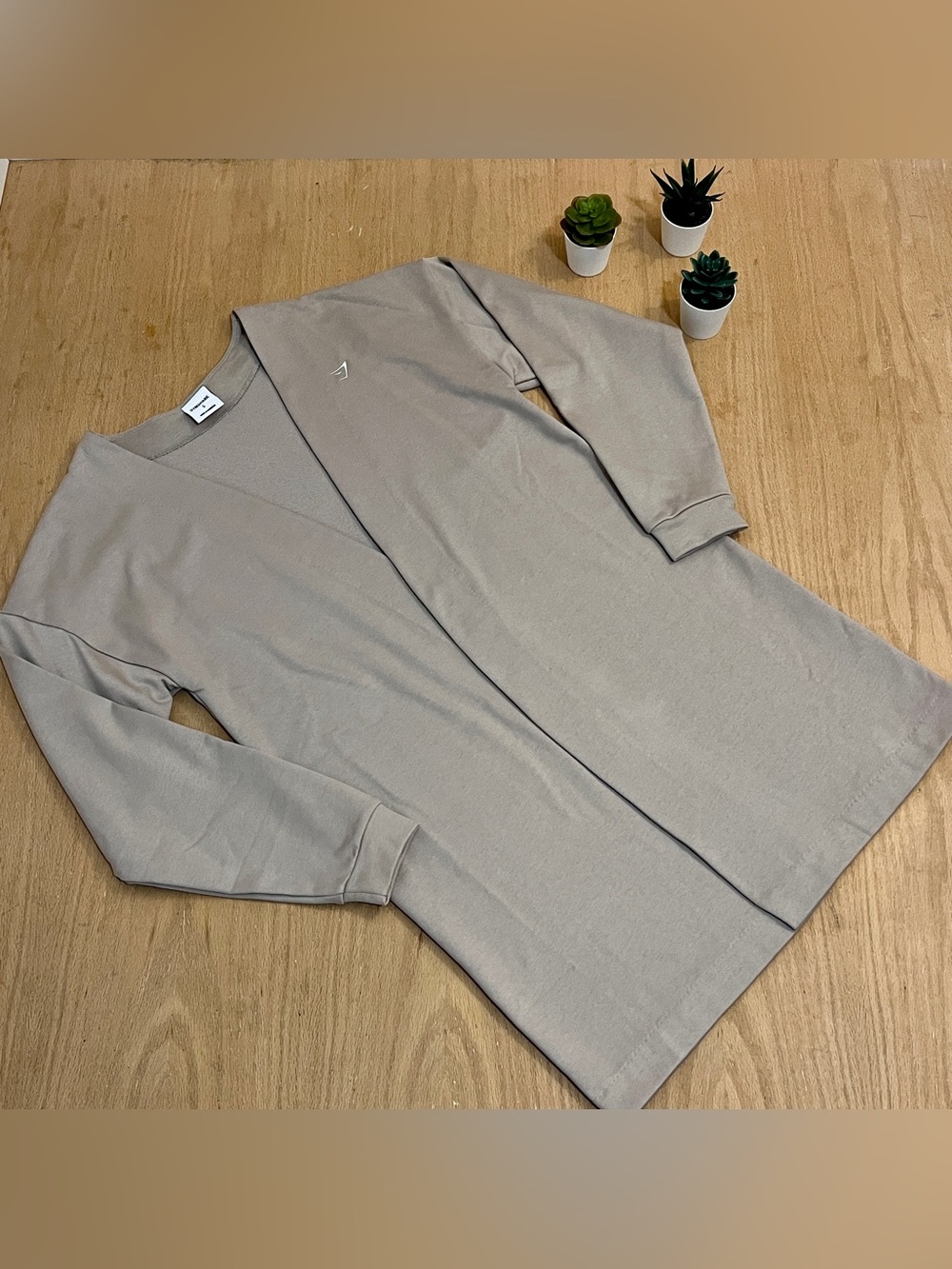 Gymshark x Whitney Simmons Open-Front Cardigan in Tan / Beige